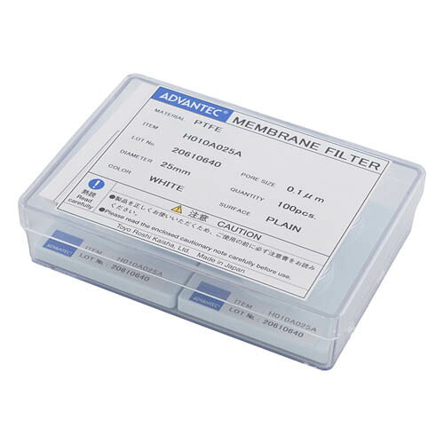 メンブレンフィルター (親水性PTFE印字機) 孔径0.1マイクロm 100枚入 13010802