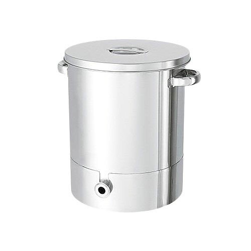 底部傾斜角度型ステンレス鋼入れもの 店卸し資産蓋付 25L KTT-ST-33
