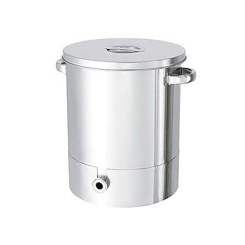 底部傾斜角度型ステンレス鋼入れもの 店卸し資産蓋付 45L KTT-ST-39