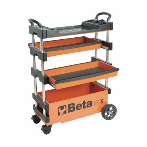 折りたたみ式物の具市街電車 C27S オレンジ色 027000201 研究・実験用品-収納・保管-花・ガーデン・DIY