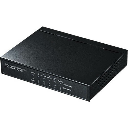 ギガビットスイッチングハブ 5ポート PoE受電給電両対応 LAN-GIH5PSEPD