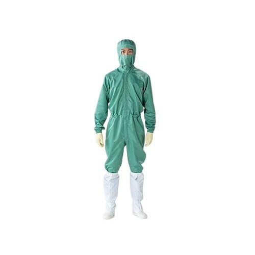 オートクレーブ無菌化相応うツナギ服 深緑 LL FD173C-08 LL