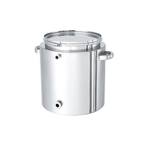 底部勾配型ステンレスジャケット密閉容器 バンドタイプ L型シリコンパッキン付 100L KTT-CTL-J-47H