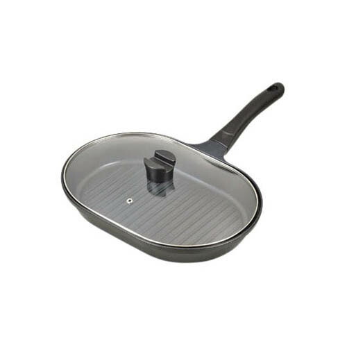 フィッシュグリルNEO ブルーダイヤモンドコートIH相応う硝子蓋付広広とした食麺麭 HB-2331