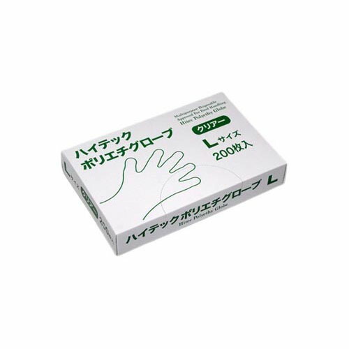 ハイテックポリエチグローブ L 200枚入*40箱 HPG-CL-200