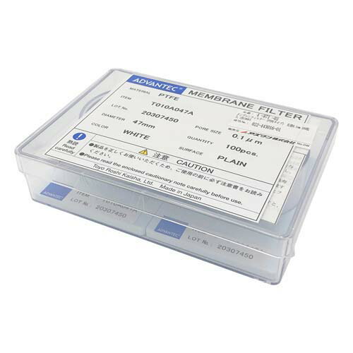 メンブレンフィルター (PTFE印字機) 孔径0.1マイクロm 100枚入 12010004