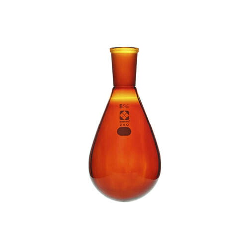 共通すり合わせなす形フラスコ(茶褐色)24／40 200mL 005270-24200