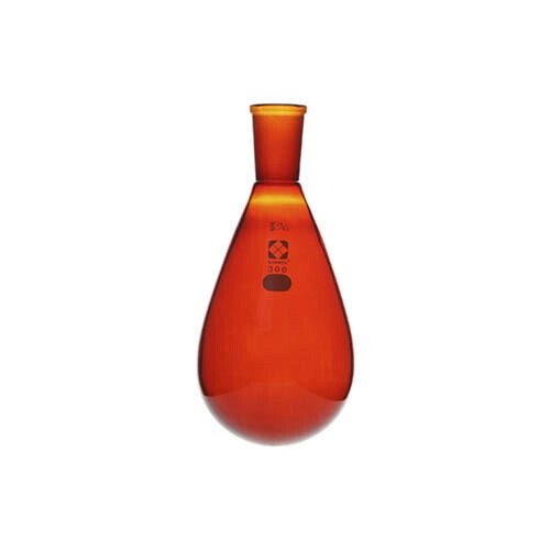 共通すり合わせなす形フラスコ(茶褐色)24/40 300mL 005270-24300|Pro Lab. & Healthcare Shop