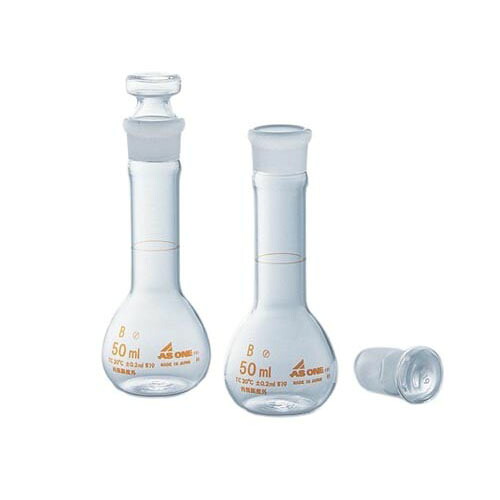 短型メスフラスコ 白 50mL 検査成績書付|Pro Lab. & Healthcare Shop