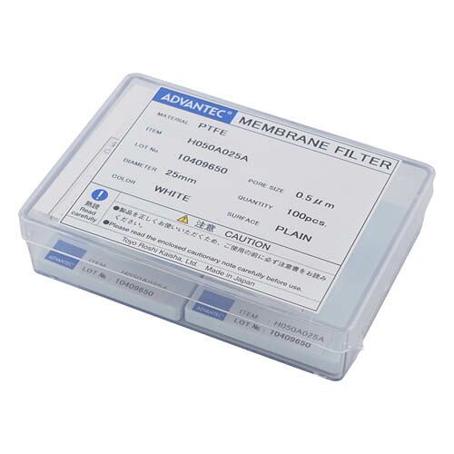 メンブレンフィルター (親水性PTFE印字機) 孔径0.5マイクロm 100枚入 13050802
