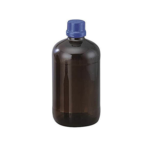 茶褐色ガラスボトル (全体コーティングタイプ) GL-45 円形 2500mL 1671510|Pro Lab. & Healthcare Shop