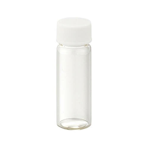 ねじ口瓶 (無色) +メラミンキャップ (白) +フッ素PTFE／ニトリルパッキン 組合せセット 50組入 SV-20 250869