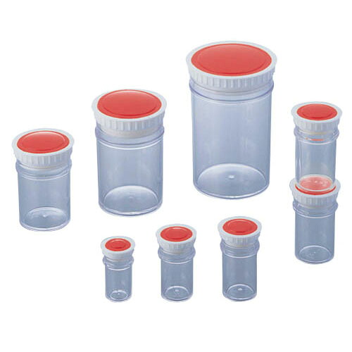 ラボランPSサンプル管瓶 50mL 橙 100本+10本入 PS-50