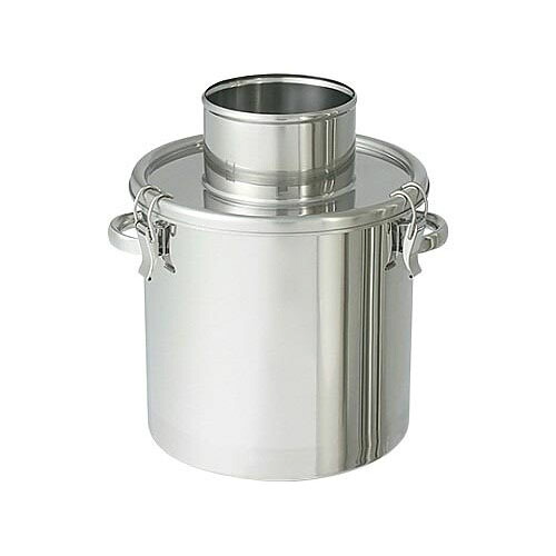 粉体回収ステンレス容器 (リブ付パイプ形状) 45L FK-CTH-39-RP-150A|Pro Lab. & Healthcare Shop