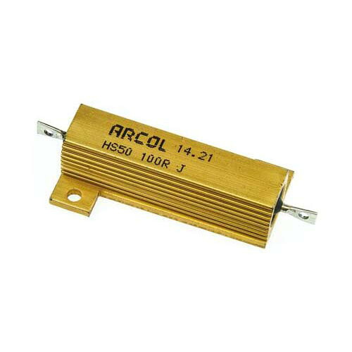 大電力用,メタルクラッド抵抗器,50W,100Ω,±5％ 1袋 (20個入) HS50 100R J