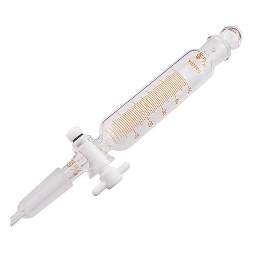徐々に流れるロート (PTFEまかない方付・目盛付) 50mL 決まり切った摺合 2153-01-1