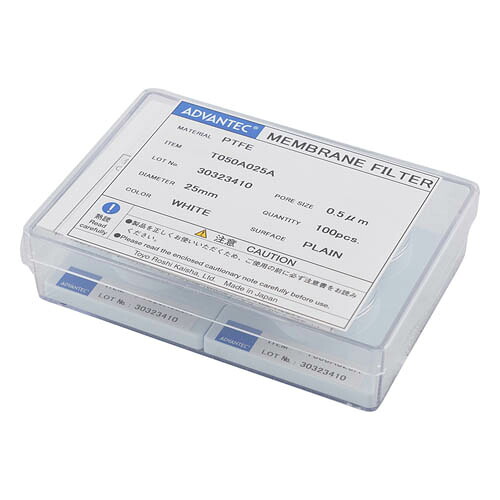 メンブレンフィルター (PTFE手合い) 孔径0.5マイクロm 100枚入 12050002