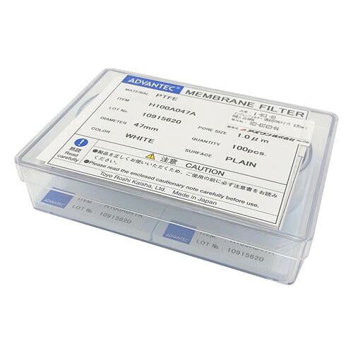メンブレンフィルター (親水性PTFE印字機) 孔径1マイクロm 100枚入 13110804