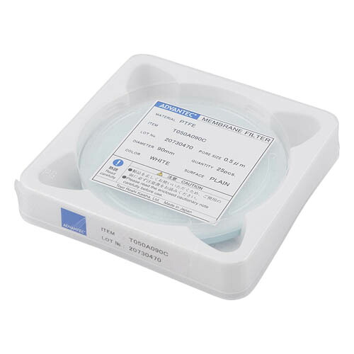 メンブレンフィルター (PTFE印字機) 孔径0.5マイクロm 25枚入 12050009
