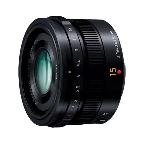Gつづき物水晶体 LEICA DG SUMMILUX 15粍/F1.7 ASPH. 黒いこと H-X015-K