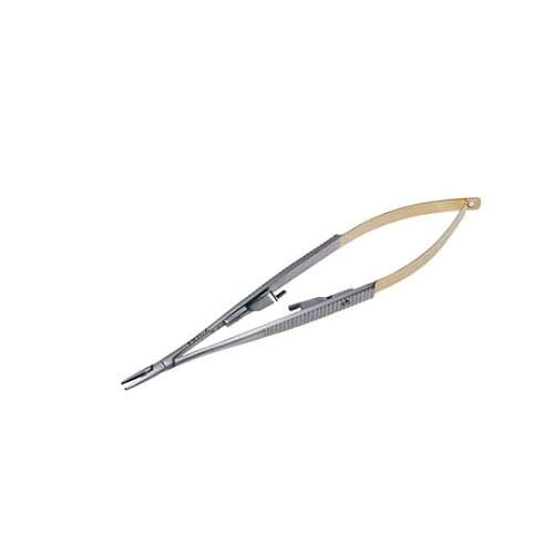 T／Cマイクロ・カストロ持針器 14cm フラットチップ付 C004-014A