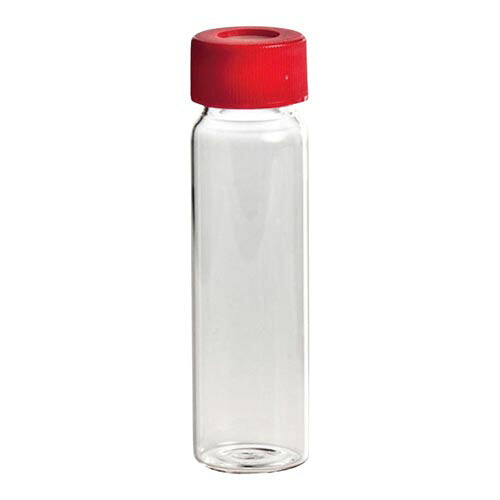 飲料水分析用EPAバイアル・VOC／VOA用 レベル3 透明バイアル+赤キャップ (セプタム付) 72本入 3112-40mL