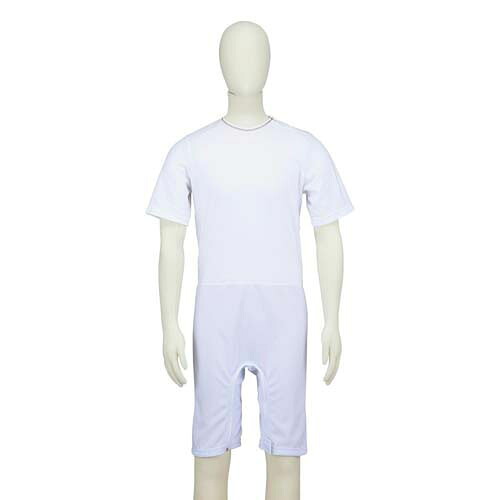 介護用ロンパース半袖 (男女兼用) 3L 紺 23-3132-003L