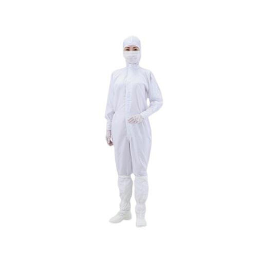 無塵衣・AS197C ボンネット付き添い人ツナギ服 白 5L