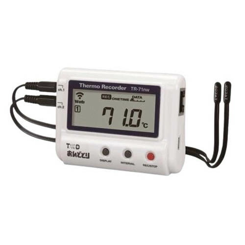 おんどとり 温度データロガー (有線LAN 温度2ch測定) 校正証明書付 TR-71nw｜Pro Lab. ＆ Healthcare Shop