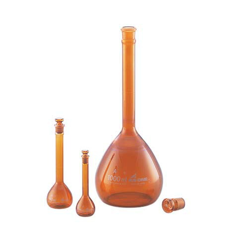 メスフラスコ 茶 1000mL