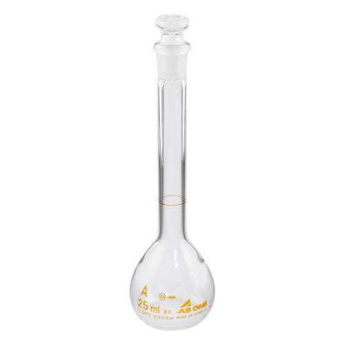 メスフラスコ 白 25mL 中国語版校正証明書付