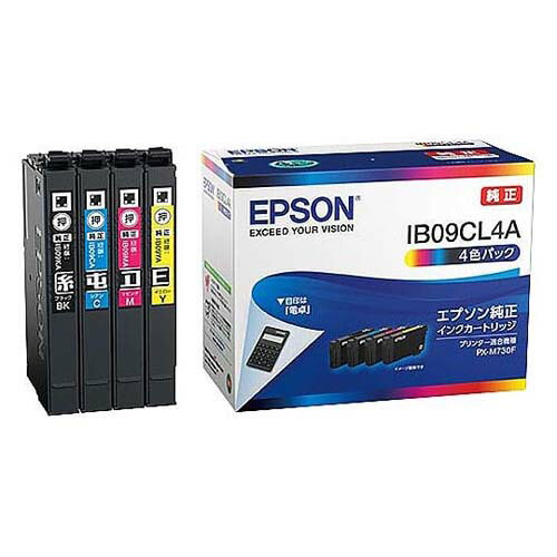 純正インクカートリッジ 4色P 1パック (4個入) IB09CL4A
