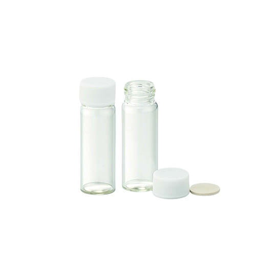 ねじ口瓶 (無色) +PPキャップ (白) +フッ素PTFE／ニトリルパッキン 組合せセット 50組入 SV-20 250629
