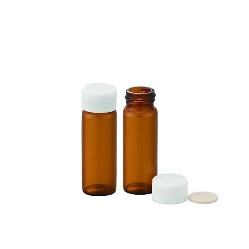 ねじ口瓶 (茶) +PPキャップ (白) +フッ素PTFE／ニトリルパッキン 組合せセット 50組入 SV-10 250647