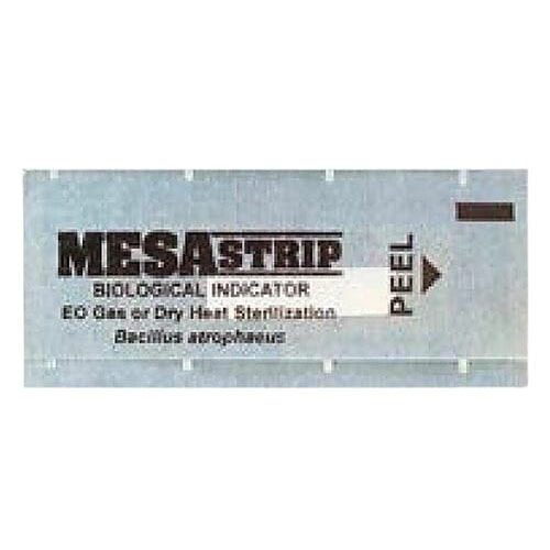 バイオロジカル・インジケータ (MesaLabs) ストリップス型 (MesaStrip) 高圧蒸気滅菌 G.stearothermophilus (ATCC#7953) 10^6 100枚入 SGMS／6