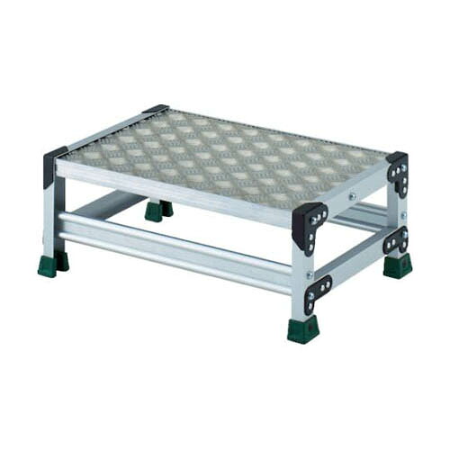 アルミ合金製作業台 縞鋼板 1段 高さ0.25m 600X400 TSFC-1625｜Pro Lab. ＆ Healthcare Shop