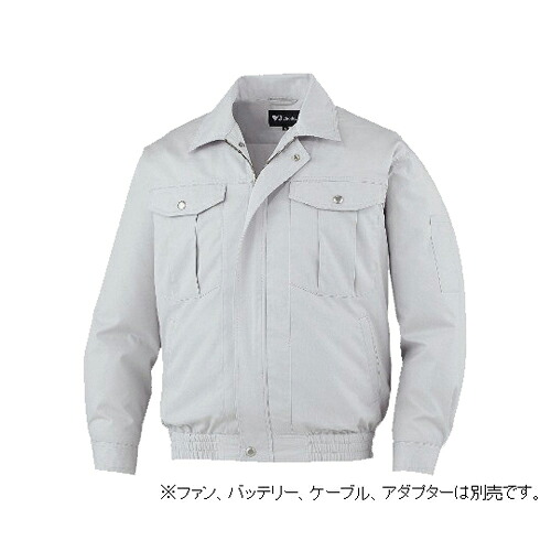 空調設備服長袖上衣 しろがね色 4L 87030-036-4L