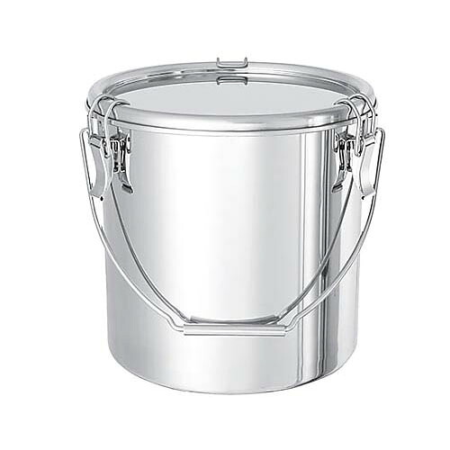 テーパー型ステンレス鋼密閉式貯蔵タンク 吊り下げ A型シリコンパッキン付 15L TP-CTB-27