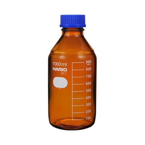 耐熱ねじ口瓶 (液切り身輪っか付き添い人) 茶 1000mL 10本入 NBB-1L-SCI