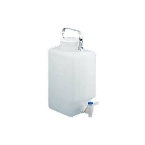 フッ素産業水道の栓付角型瓶 20L 2327-0050