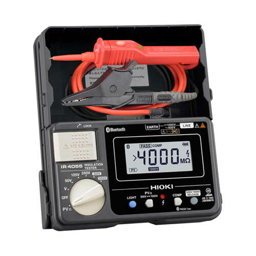 絶縁抵抗計 1000V／4000MΩ 5レンジ (スイッチ付きリード付属・無線技術搭載) IR4055-11