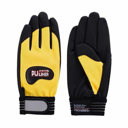 合成皮革手袋 PUライナー アルファ イエロー M 1ケース (10双入) 0785