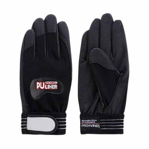 合成皮革手袋 PUライナー アルファ ブラック M 1ケース (10双入) 0781