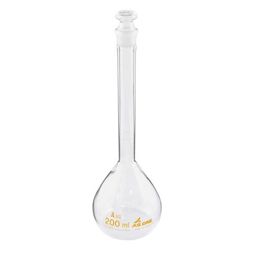高精度メスフラスコ 白 200mL 英語版校正証明書付｜Pro Lab. ＆ Healthcare Shop 12,190円