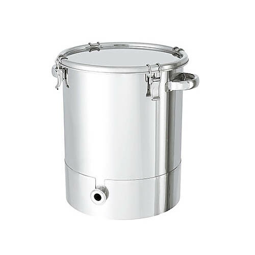 底部勾配型ステンレス密閉容器 クリップタイプ B型シリコンパッキン付 200L KTT-CTH-565H