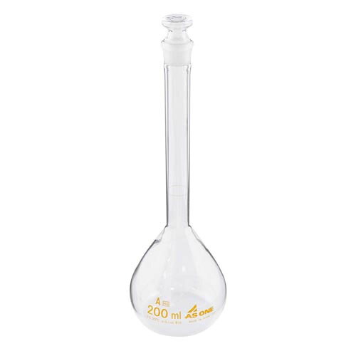 高精度メスフラスコ 白 200mL 中国語版校正証明書付|Pro Lab. & Healthcare Shop