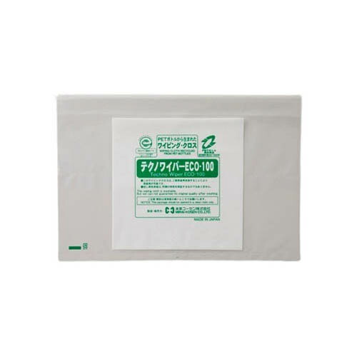 TECHNO WIPER(R) ECO-100 23*23cm スタック CLN 1200枚入 1箱(300枚*4袋入)