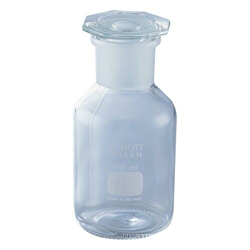 試薬瓶 (広口・栓付き) (デュラン(R)) 白 500mL 211854404