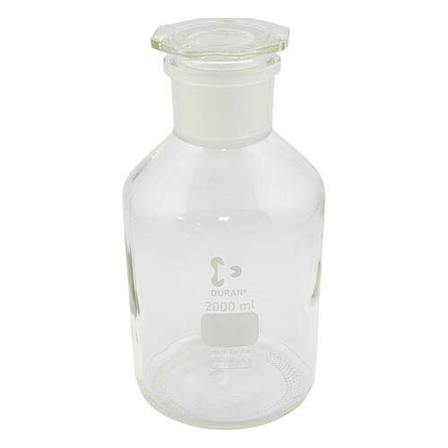 試薬瓶 (広口・栓付き添い人) (デュラン(R)) 白 2000mL 211856302 花・ガーデン・DIY-容器・試験管-その他