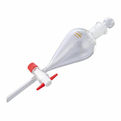 スキーブ型分液ロート テフロン (R) プラグ付 50mL 6,157円